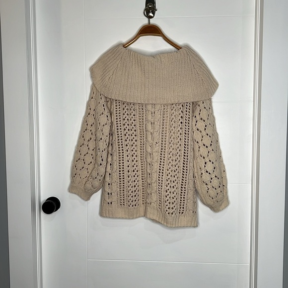 🚩 Moon &  Madison knit crème sweater size medium - Picture 10 of 11